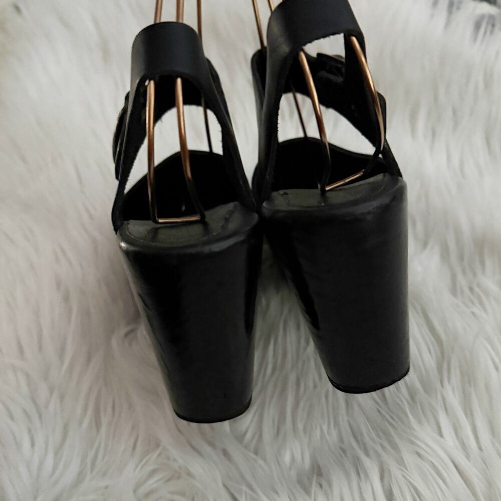 NO. 6 | Solid Black Platform Jane Clog Mary Jane Clogs Heels | Size 39 - Picture 3 of 9